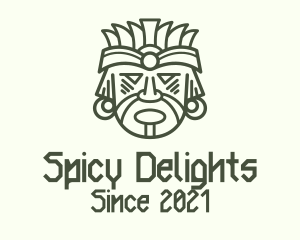 Ancient - Mayan War Chief logo design