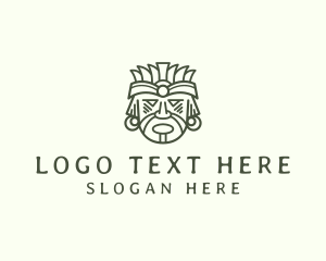 Abstract - Mayan War Chief logo design