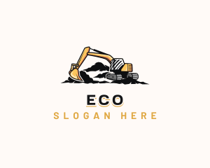 Heavy Equipment - Heavy Duty Excavator Machinery logo design