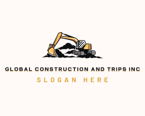 Excavation - Heavy Duty Excavator Machinery logo design