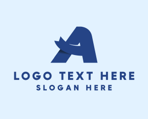 Modern - Ribbon Bookmark Letter A logo design