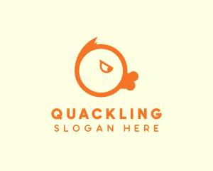 Duckling - Angry Duck Bird logo design