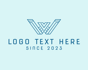 Typography - Modern Business Outline Letter W logo design