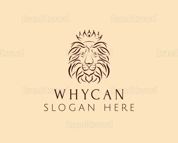 Lion Regal Crown Logo