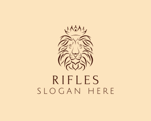 Expensive - Lion Regal Crown logo design