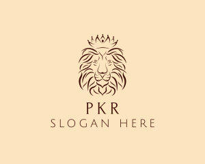 Zoo - Lion Regal Crown logo design