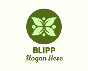 Flower - Green Leaf Flower logo design