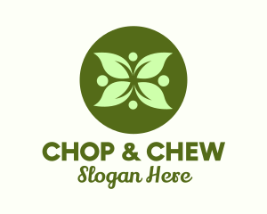 Flower - Green Leaf Flower logo design