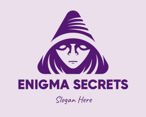 Mysterious - Violet Triangular Wizard logo design