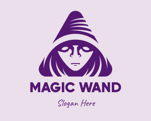 Violet Triangular Wizard logo design