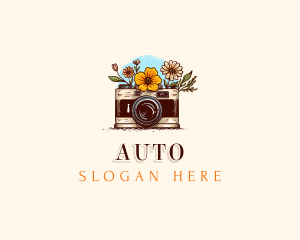 Flower Camera Photography Logo