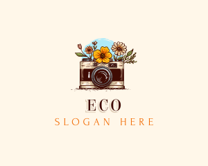 Floral - Flower Camera Photography logo design