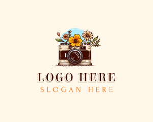 Video - Flower Camera Photography logo design