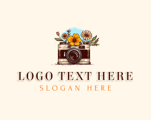 Shoot - Flower Camera Photography logo design