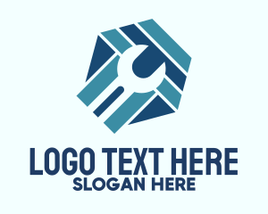 Worker - Hexagon Wrench Mechanic logo design