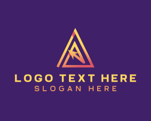 Letter Th - Arrow Triangle Startup logo design