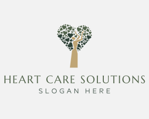 Heart Tree Woman logo design