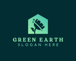 Eco Friendly - Eco Friendly House Broom logo design