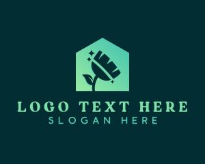 Eco Friendly - Eco Friendly House Broom logo design