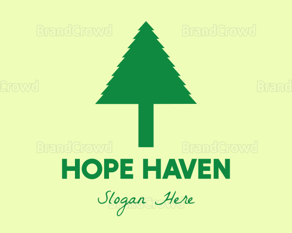 Green Simple Tree Logo