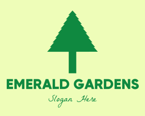 Green Simple Tree logo design