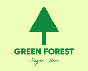 Green Simple Tree logo design