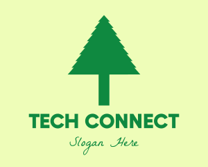 Forest - Green Simple Tree logo design