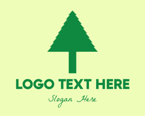 Cool - Green Simple Tree logo design