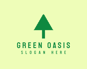 Green Simple Tree logo design