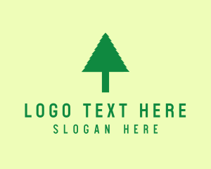 Green Simple Tree logo design