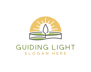 Bright Candle Flame logo design