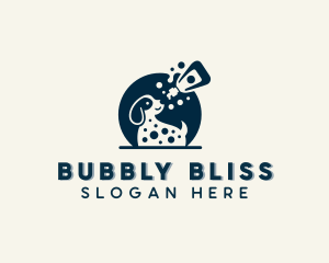 Dog Shampoo Bubbles  logo design