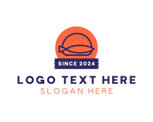 Seafood Fish Burger Logo