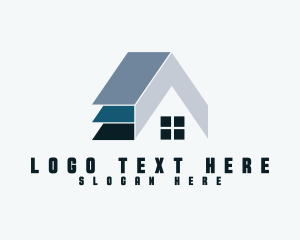 Repair Service - House Roof Builder logo design