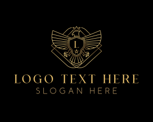 Eagle - Luxury Eagle Crest logo design