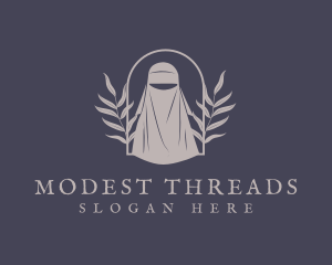 Burqa - Organic Leaf Hijab logo design