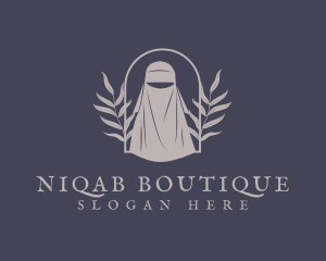 Niqab - Organic Leaf Hijab logo design