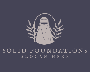 Niqab - Organic Leaf Hijab logo design