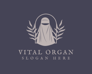 Organic Leaf Hijab logo design