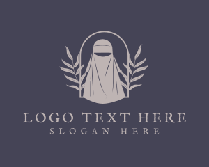 Burqa - Organic Leaf Hijab logo design