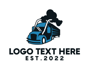 Vehicle - Trailer Truck Cargo logo design