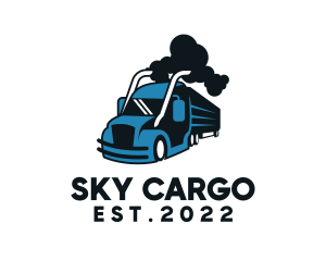 Trailer Truck Cargo  logo design