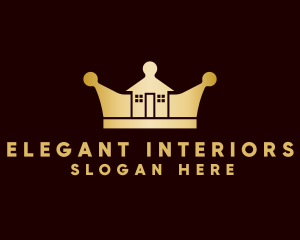 Golden House Crown logo design