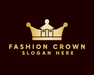 Golden House Crown logo design