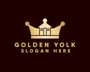 Golden House Crown logo design