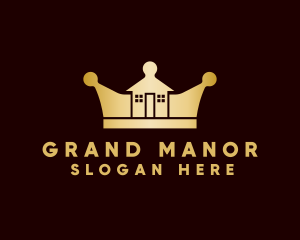 Golden House Crown logo design