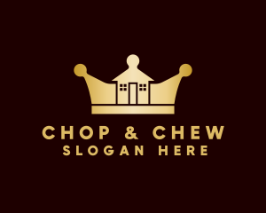 Mortgage - Golden House Crown logo design