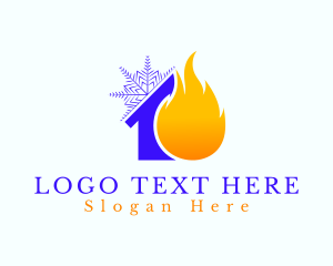 Sustainability - Flame House Snowflake logo design