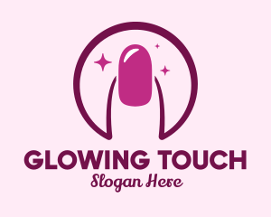 Sparkling Nail Spa Manicure logo design