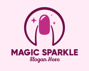 Sparkling Nail Spa Manicure logo design